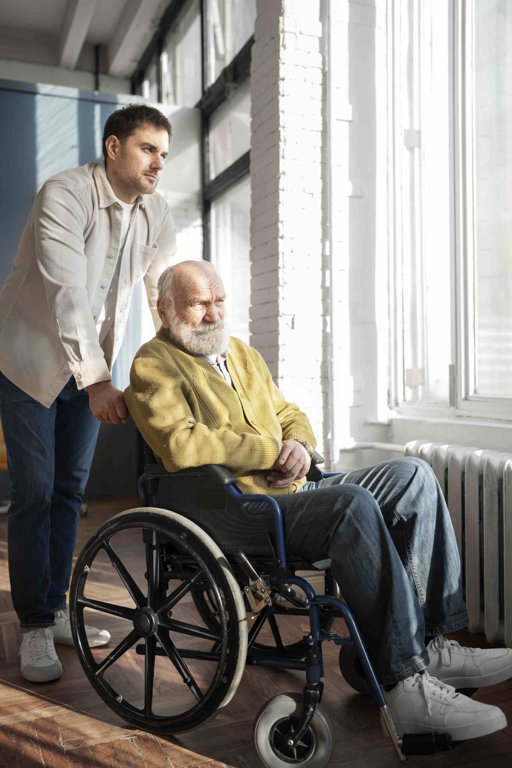 Old patient suffering from Parkinson's